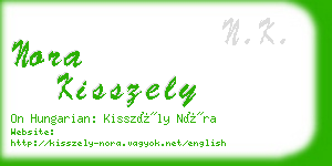 nora kisszely business card